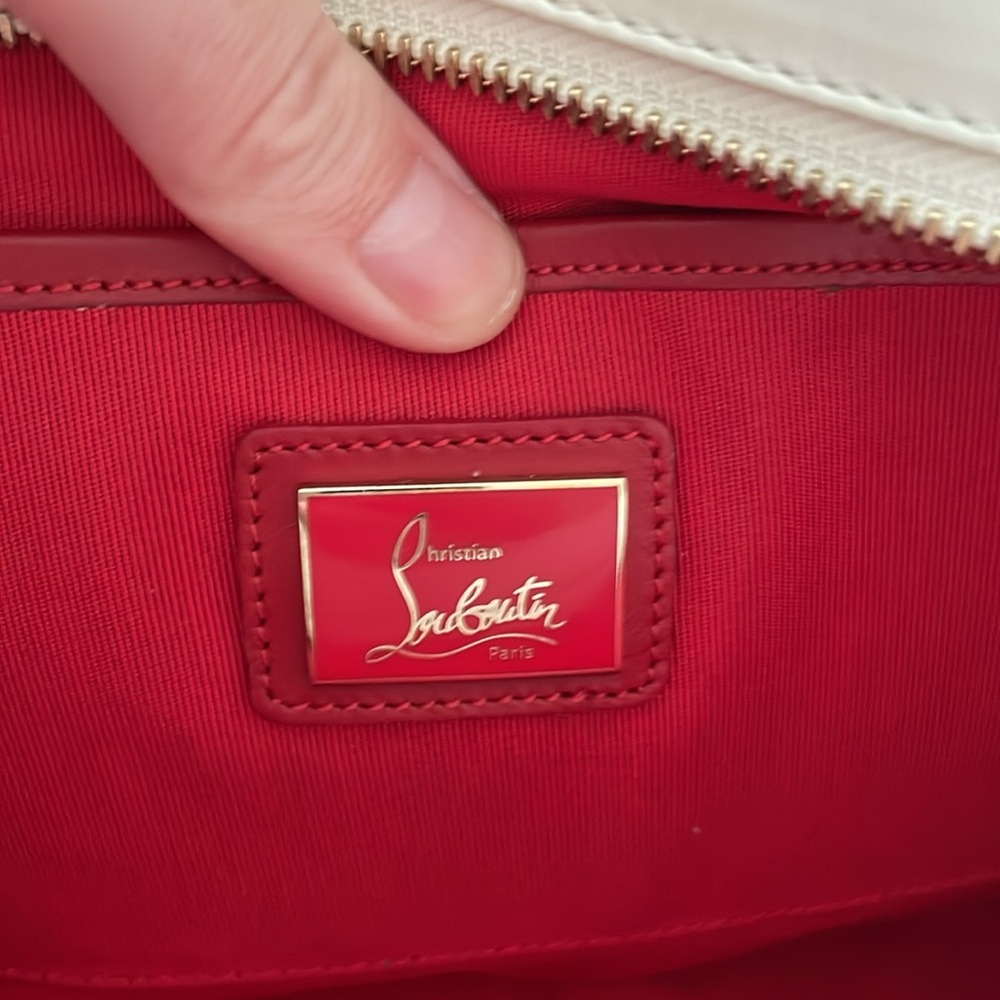 EUC Christian Louboutin LoubiPosh Valentines Spiked Clutch w/ chain,dust bag,box - Picture 13 of 17